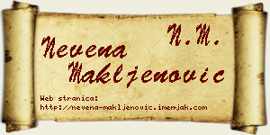 Nevena Makljenović vizit kartica